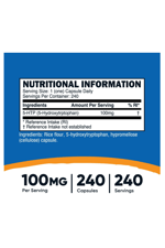 Nutricost 5-HTP 100mg, 240 Vegetarian Capsules (5-Hydroxytryptophan) - Non-GMO.