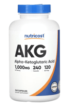 Nutricost, AKG (Alpha-Ketoglutaric Acid), 1,000 mg, 240 Capsul.41.