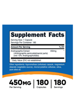 Nutricost Andrographis Extract 450mg 180 Vege Capsul.Abd Menşei.