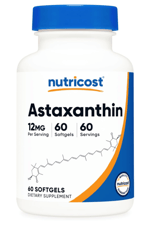 Nutricost Astaxanthin 12mg, 60 Softgels - Non-GMO and Gluten Free.