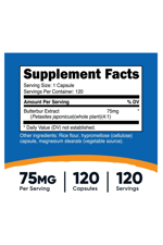 Nutricost Butterbur Extract  (75mg) 120 Capsul.Abd Menşei.