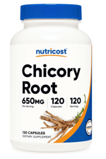 Nutricost Chicory Root 650mg Per Capsule - 120 Plant-Based Capsul.