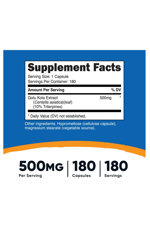 Nutricost Gotu Kola 500 MG, 180 Capsules.Abd Menşei.