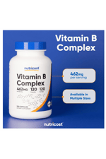 Nutricost High Potency Vitamin B Complex 462mg, 120 Capsules.Abd Menşei.