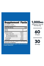 Nutricost Krill Oil 1000mg, 60 Softgels - Omega-3 EPA-DHA Krill Oil Supplement, with Superbakrill.Abd Menşei.