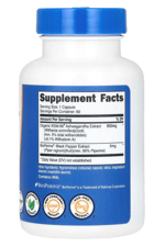 Nutricost KSM66 Root Extract 600mg, 60 Veggie Caps - High Potency 5% Withanolides - with BioPerine 39.
