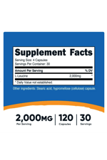 Nutricost L-Leucine 2,000mg Supplement, 120 Vegetarian Capsules, 30 Servings.Usa 36.