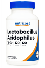 Nutricost Lactobacillus Acidophilus  10 Billion CFU, 120 Vegetarian Capsules.