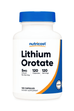 Nutricost  Lithium Orotate 5mg, 120 Veggie Capsul.USA.40.