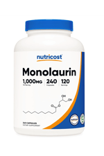 Nutricost Monolaurin 1000 mg  240 Capsul. Abd Menşei 37.