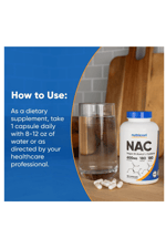 Nutricost N-Acetyl L-Cysteine (N.A.C) 600mg, 180 Capsules.Abd Menşei.