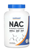 Nutricost N-Acetyl L-Cysteine (N.A.C) 600mg, 240 Vegetarian Capsules.43.