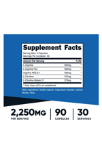 Nutricost Nitrik Oxıde Booster 2250mg, 90 Capsules - 750mg Per Casules.