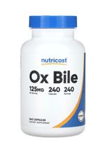 Nutricost Ox Bile  125 mg  240 Capsul. USA Menşei.Abd Menşei.41.