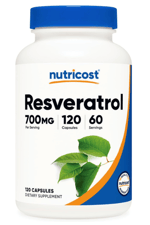 Nutricost Resveratrol 700mg, 120 Capsules - Vegan, Gluten Free.41.