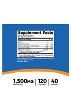 Nutricost Spermidine  1500mg Wheat Germ Extract, 120 Capsules - 15mg Equivalent Spermidine Per Serving.Abd Menşei.68.