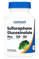 Nutricost Sulforaphane Glucosinolate (SGS) (120 Capsules) - 50 mg Broccoli Seed Extract Per Serving.