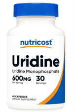 Nutricost  Uridine Monophosphate  600mg  60 Capsul -Vegan.Abd Menşei.