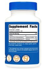 Nutricost Vitamin K2 (MK7) (100mcg) + Vitamin D3 (5000 IU) 120 Softgels.Abd Menşei.
