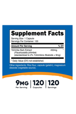 Nutricost  Yohımbe  450mg  -9mg  120 Capsul Abd Menşei.3936