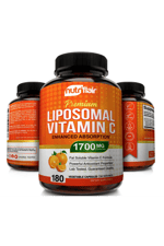 NutriFlair Liposomal Vitamin C 1700mg, 180 Capsul - High Absorption, Fat Soluble VIT C, Antioxidant, Higher Bioavailability Immune System Support & Collagen Booster.