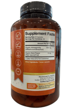 NutriFlair Organic Asvaganda  Root Extract Black Pepper  - 180 Capsul  Made in USA.