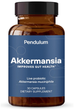 Pendulum Akkermansia Probiotic with Prebiotic Fiber - Increases GLP-1 Production, Delayed Release, Third-Party Tested, 100M AFU Live Strain for Gut Health 30 Capsul. Mde ın Usa.86.
