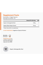 Physician's Choice Organic  1 Serviste 1950mg+15mg Organic Black Pepper 90 Veggie Capsul.Usa Version.46.