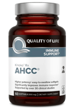 Quality of Life AHCC Kinoko Rx Premium AHCC Immune Support 300mg 60 Softgel.Made ın Usa.