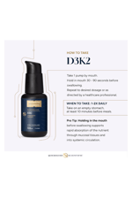 Quicksilver Scientific Nanoemulsified - Emulsified 50ML Vitamin D3 + K2 MK7 Liposomal for Heart, Bone Health + Immune Support - Bioactive 2500IU for Enhanced Absorption.