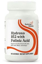 Seeking Health Hydroxo B12 with Folinic Acid 60 Lozenges Tablet- Non-Methylated Form of Folate.