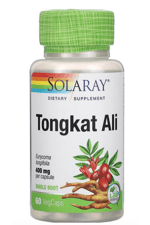 SOLARAY Tongkat Ali LongJack 400mg 60 Veg Capsul. USA Version.36.