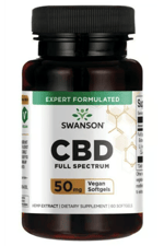 Swanson Premium Full Spectrum 50mg - 60 Vegan Softgels.ABD MENŞEİ