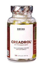 Swiss Pharmaceuticals  CREADROL  (Creatin Monohdyrate - Trı Creatin Malat - Creatin Ethyl Ester HCL) 120 Capsul.36.