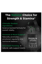 TESTPLUS+ Test Support for Men 60 Capsul- High Strength Tonkat Ali, Fadogia Agrestis,Turkestanica Tribulus -Natural Performance, Energy  Muscle Growth Formula.