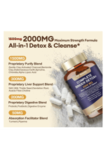 Totaria Complete Binder Detox  Activated Charcoal, Zeolite, Bentonite Clay, Alpha Lipoic Acid, 7-Layer Detox  Cleanse, Liver Gut 120 Capsul.