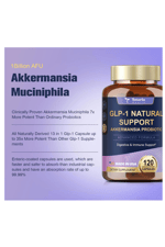Totaria Healt GLP-1 Supplement with Akkermansia Probiotic  120 Capsul.Abd Menşei.37.