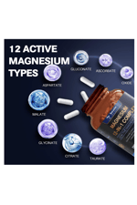Totaria Healt Magnesium Complex 700mg 12 in 1  Glycinate Citrate Malate Oxide Taurate Aspartate Orotate  Vegan 120 Capsules.Abd Menşei.52.