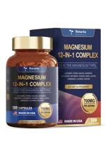 Totaria Healt Magnesium Complex 700mg 12 in 1  Glycinate Citrate Malate Oxide Taurate Aspartate Orotate  Vegan 120 Capsules.Abd Menşei.52.