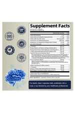 Totaria Healt  Neuro Memory Focus 120 Capsul Brain Health Daily Brain Nootropic Cognitive with L-Tyrosine, Bacopa Monnieri, Ginkgo Biloba, Alpha GPC.