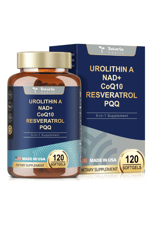 Totaria Healt Urolithin A  1000mg with NAD+,CoQ10,Resveratrol,PQQ for Men Women 120 Softgels.Made ın Usa.4054