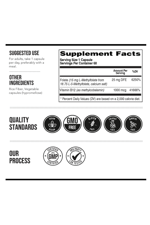 Triquetra L Methyl Folate 15mg Plus Methyl B12 Cofactor – High Potency, 5-MTHF Form - Mood, Methylation, Cognition – Bioactive Forms of Vitamin B9 & B12 (60 Capsules .Best Seller.