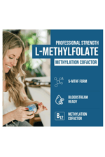 Triquetra L Methyl Folate 15mg Plus Methyl B12 Cofactor – High Potency, 5-MTHF Form - Mood, Methylation, Cognition – Bioactive Forms of Vitamin B9 & B12 (60 Capsules .Best Seller.