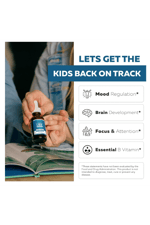 Triquetra Organic Kids L-Methylfolate + Methyl B12 Cofactor-MTHFR Sublingual Form-5-MTHF, Superior Form of Folate-Adjustable Dosing for All Ages-Mood,Behavior,Cognition 30ml.