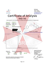 Umbrella Labs RAD-140 30ML- 20MG 30 Servis.(SKT:05.2025) (ORIJINALLİK HOLOGRAMI ve KAREKOD VARDIR).USA.3553*