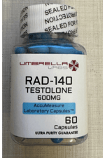 Umbrella RAD 140 Testolone YENİ AMBALAJ 60 Capsul.(ORIJINALLİK HOLOGRAMI  VARDIR).Abd Menşei.57.