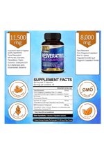 VEGATOT  High Strength Resveratrol  NAD 11,500MG with Quercetin Healthy Aging Immune Brain Boost Joint  90 Capsul.Usa Amazon Best Seller 43.