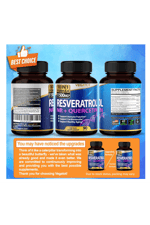 VEGATOT  High Strength Resveratrol  NAD 11,500MG with Quercetin Healthy Aging Immune Brain Boost Joint  90 Capsul.Usa Amazon Best Seller 43.