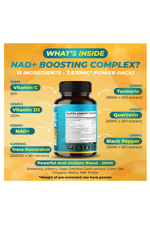 VEGATOT Organic NAD+ Boosting Complex 150 Capsul with Resveratrol, Turmeric, Quercetin, Rosemary Bilberry Sage Green Tea.Usa Menşei.44.
