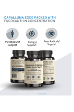 VINATURA Caralluma Fimbriata, EGCG 45% Extract 1250mg + Fucoxanthin *USA Made & Tested* for Immune Support, Energy and Mental Focus - 60 Capsules.52.
